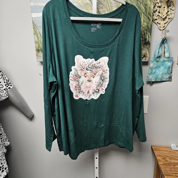 NWT Custom decaled top size 4x - Picture 1 of 4